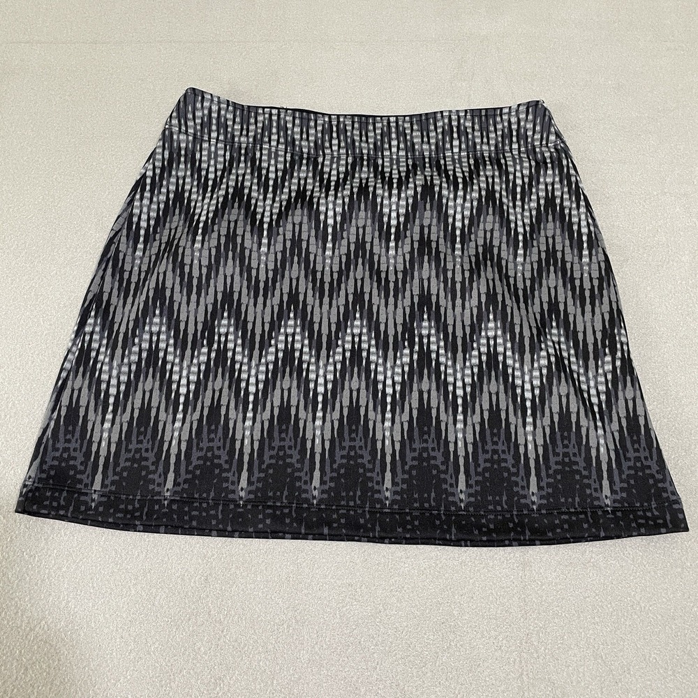 Athleta Women's Skirt Geometric Chevron Skirt Fleece Lined Pull On Waist Small